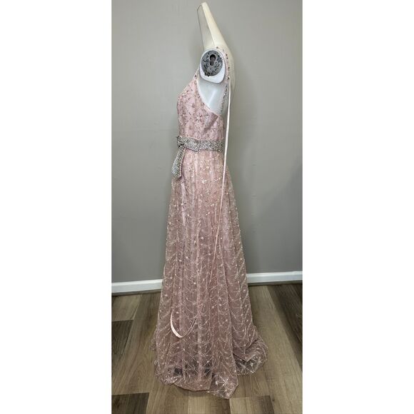 Mac Duggal Pink Rhinestone Embellished Sweetheart Neckline Gown US 6 $598 - Picture 8 of 11